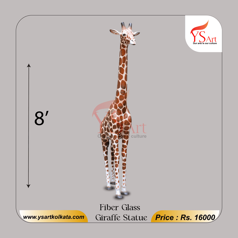 Fiber Glass Giraffe Statue (8 Feet) – YS Art