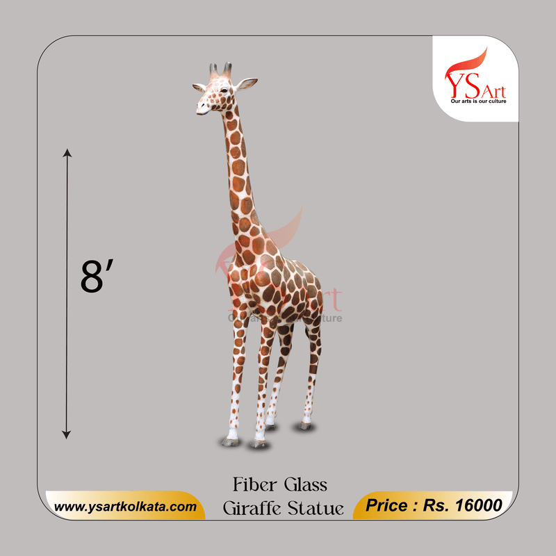 Fiber Glass Giraffe Statue (8 Feet) – YS Art