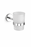 Glass Tooth Brush Holder Chrome