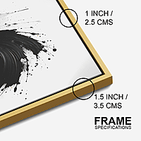 Luxury Black White Abstract Moon Flower Wall Art – Modern Minimalist Décor