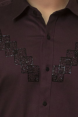 Glittering Maroon Printed Shirts Glittering Maroon Printed Shirts