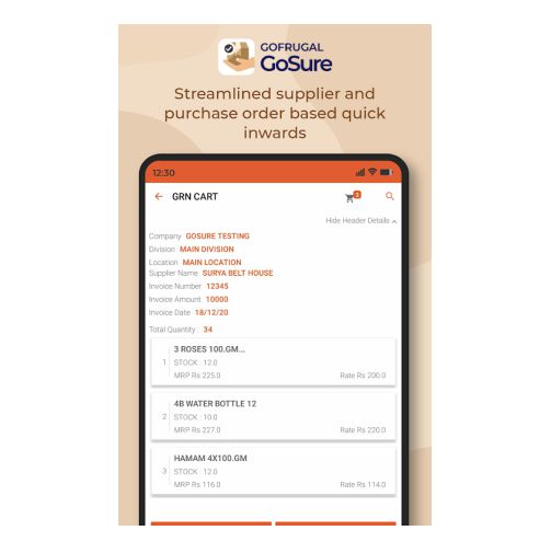 GoFrugal GoSure (GRN and Stocktake App) Per user