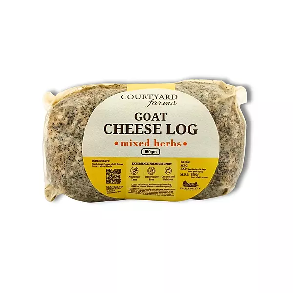 Chevre Goat Cheese Log (Mixed Herb) - Courtyard Farms