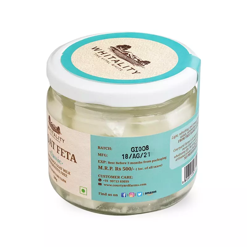 Goat Milk Feta 200 Gms - Courtyard Farms
