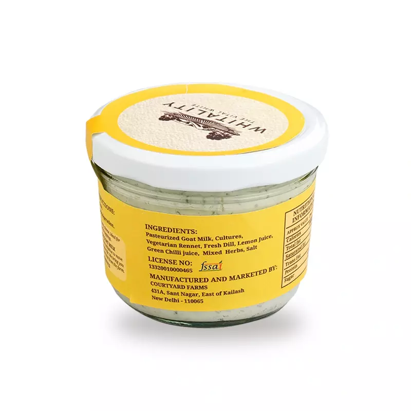 Chevre With Fresh Dill & Dry Herbs - Courtyard Farms