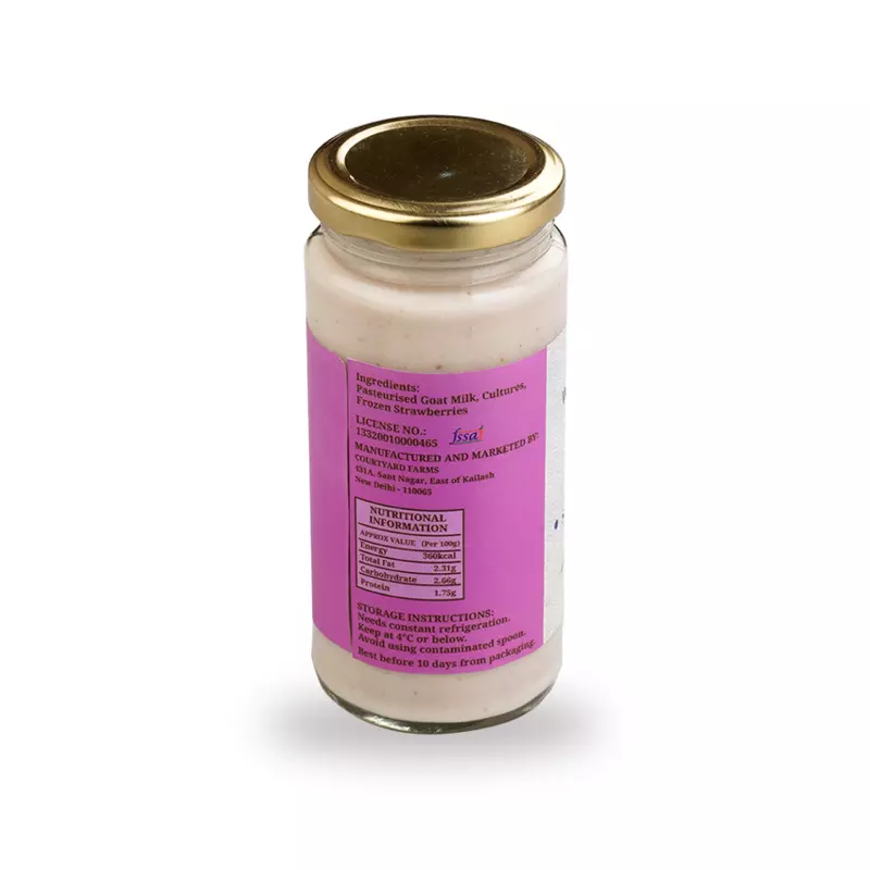 Goat Milk Kefir - Strawberry 200 ml (Pack Of 2)
