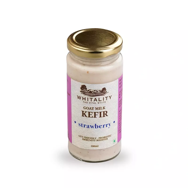 Goat Milk Kefir - Strawberry 200ml - Courtyard Farms
