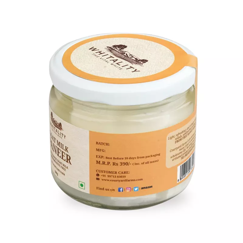 Goat Milk Paneer 200 gms - Courtyard Farms