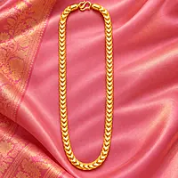 Panchaloga Chain for Men & Women | Traditional Gold Finish Chevron Link Chain
