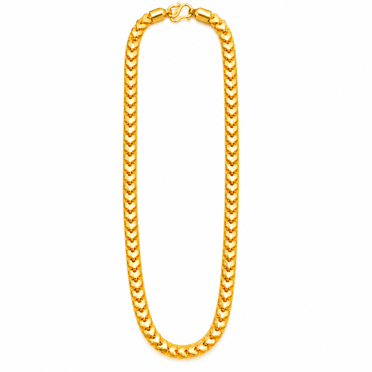 Panchaloga Chain for Men & Women | Traditional Gold Finish Chevron Link Chain