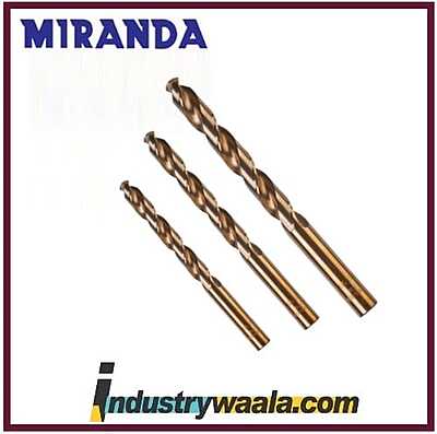 Miranda 13.10 MM, 33/64 Inch Gold Jobber Series M2 HSS Paraller Shank Drills Quantity - 5 Pcs