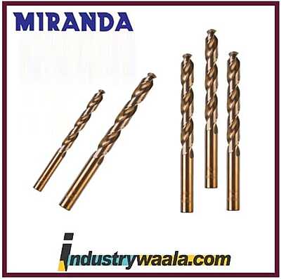 Miranda 13.10 MM, 33/64 Inch Gold Jobber Series M2 HSS Paraller Shank Drills Quantity - 5 Pcs