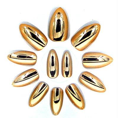 Mirror Shine Sharp Tip Flash Nails