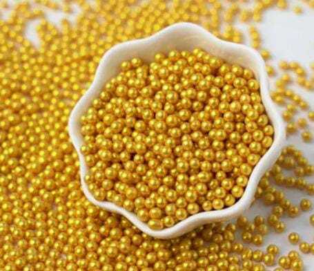 Golden Sprinkle Balls 4MM - 100 GM