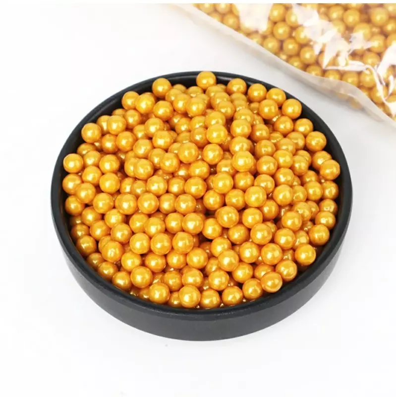 Golden Sprinkle Balls 6MM - 100 GM