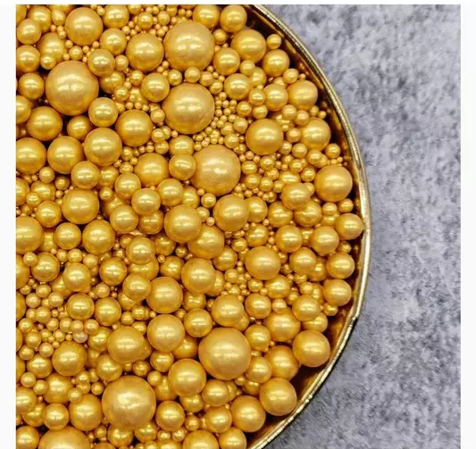 Golden Sprinkle Mix Balls 1.5MM,4MM,6MM - 100 GM
