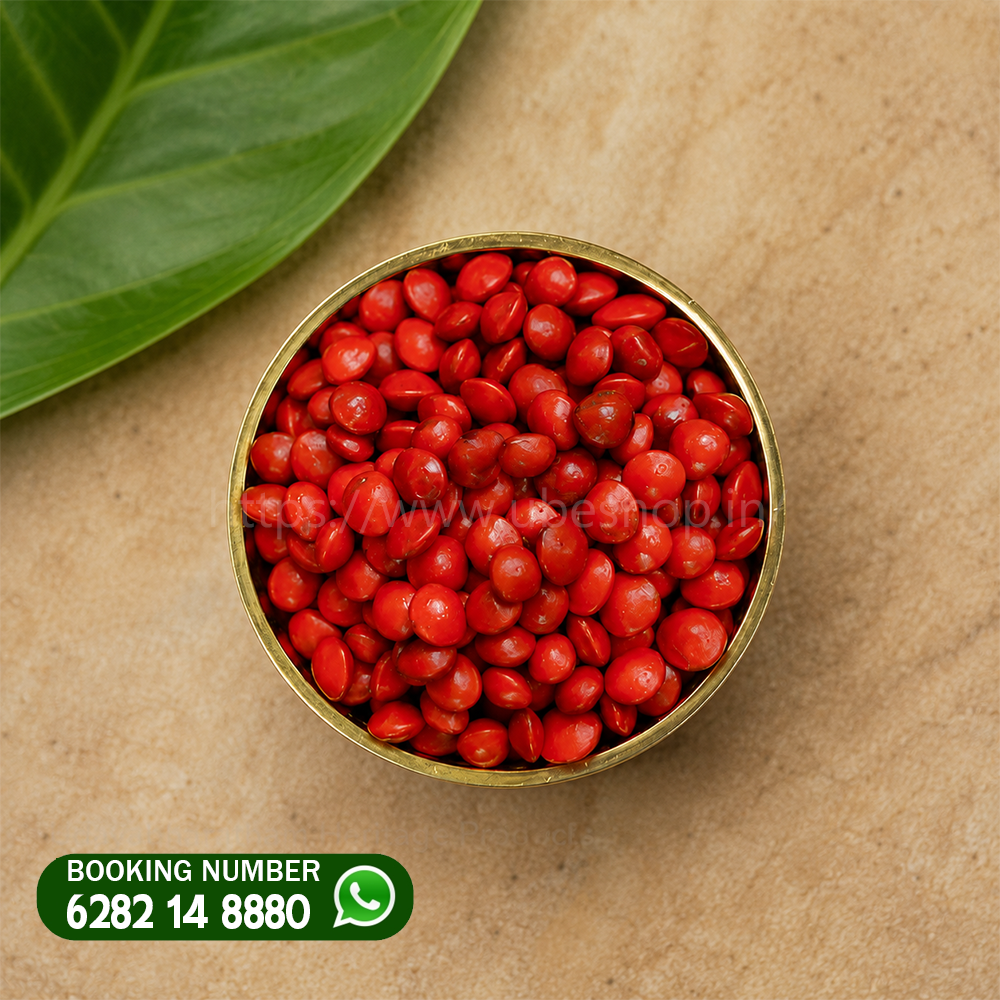 Golden Uruli with Red Lucky Seeds (Manjaadi) 3inch