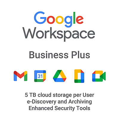 Google Business Plus (Premium Office Suite storage + Archiving + Advance Controls / VC) (365 days subs) ESD