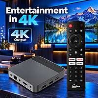 H313 Ultra 2GB/16GB Android 14 TV Box with Numeric and Voice Remote