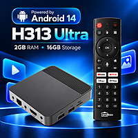 H313 Ultra 2GB/16GB Android 14 TV Box with Numeric and Voice Remote