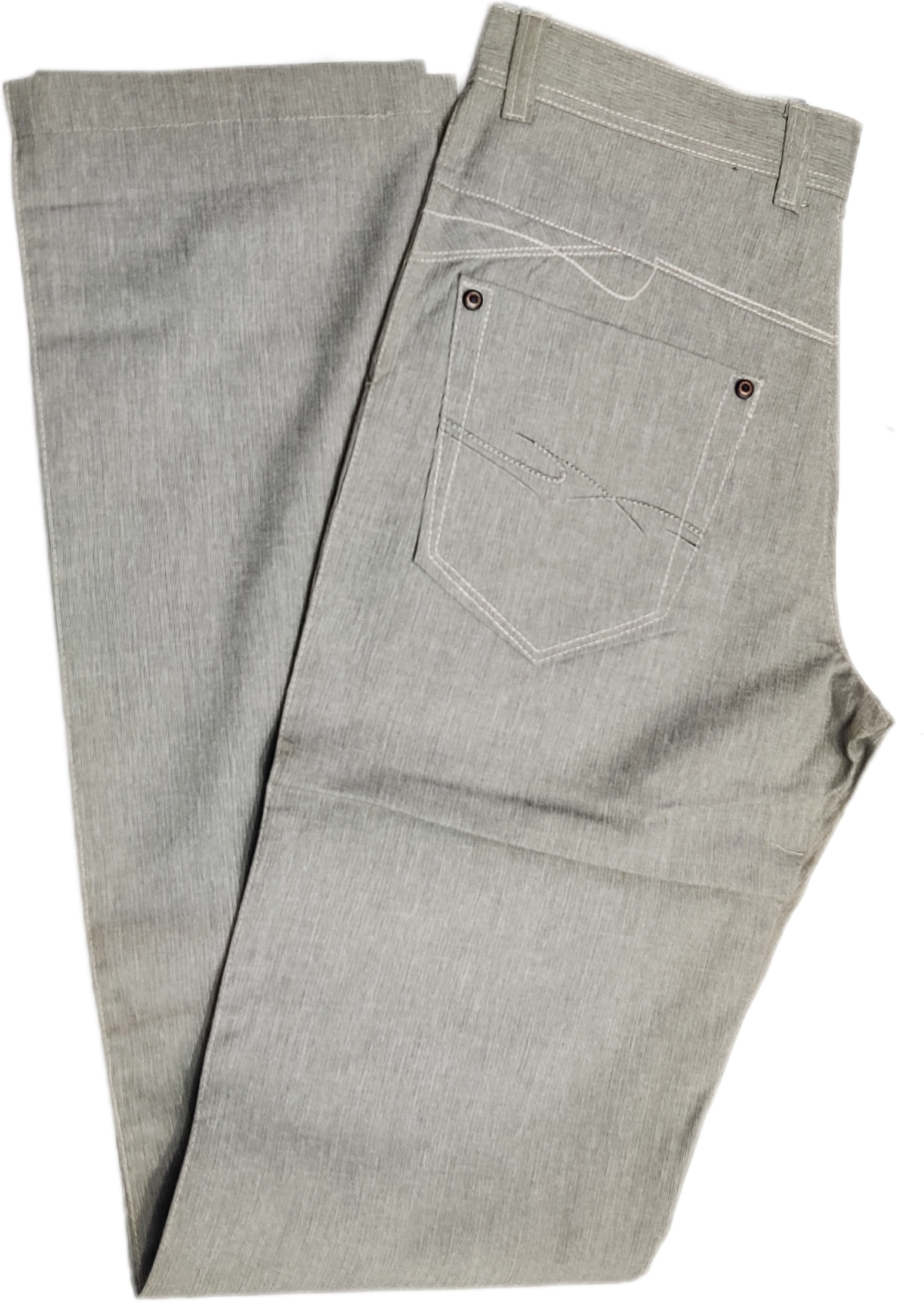 Gray Self Design Pant