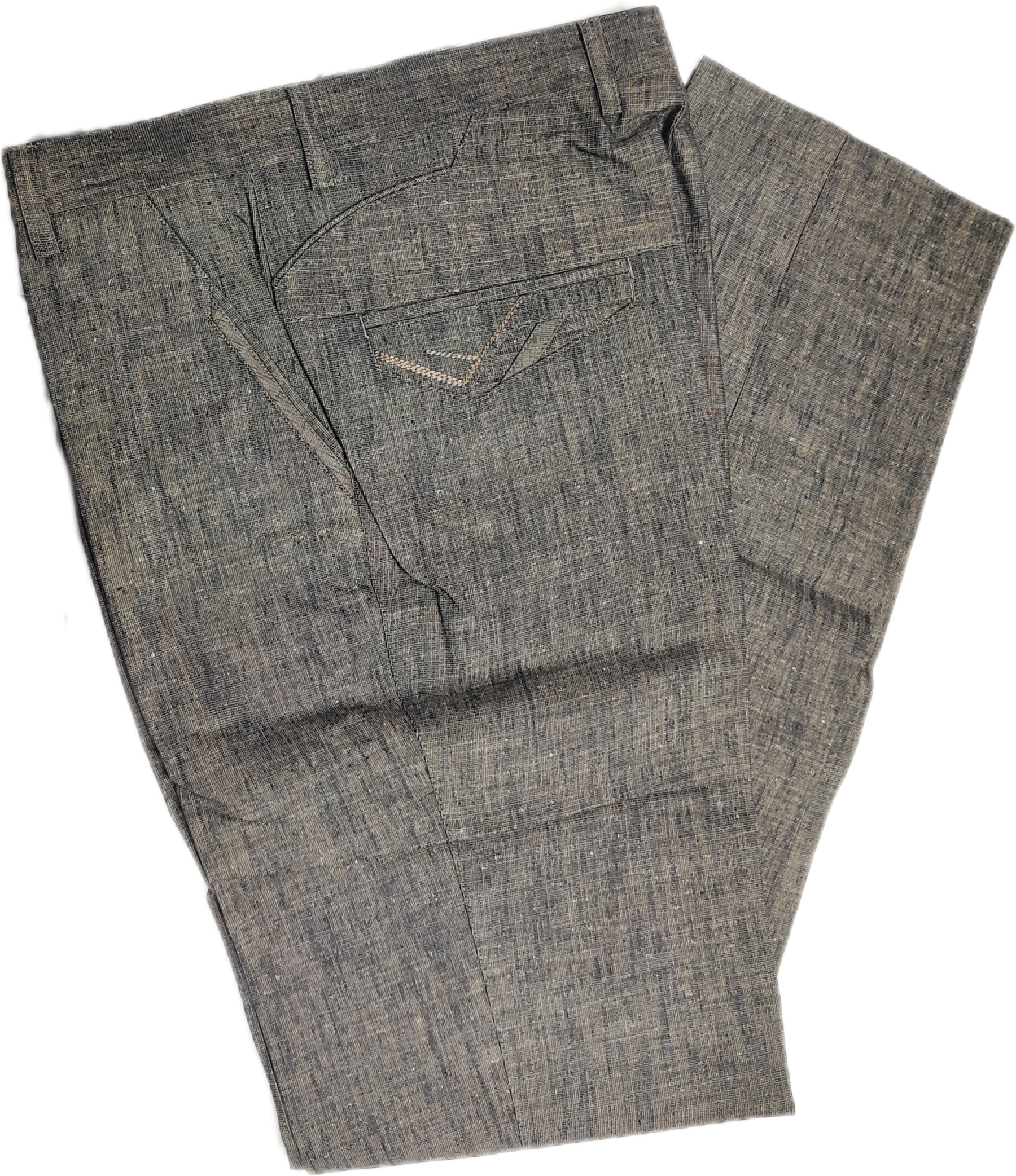 Brown Self Design Pant