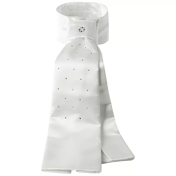 ELT Plastron Grazia Stock Tie Ladies/White
