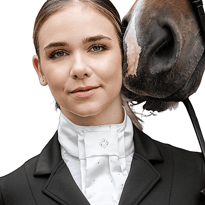 ELT Plastron Grazia Stock Tie Ladies/White