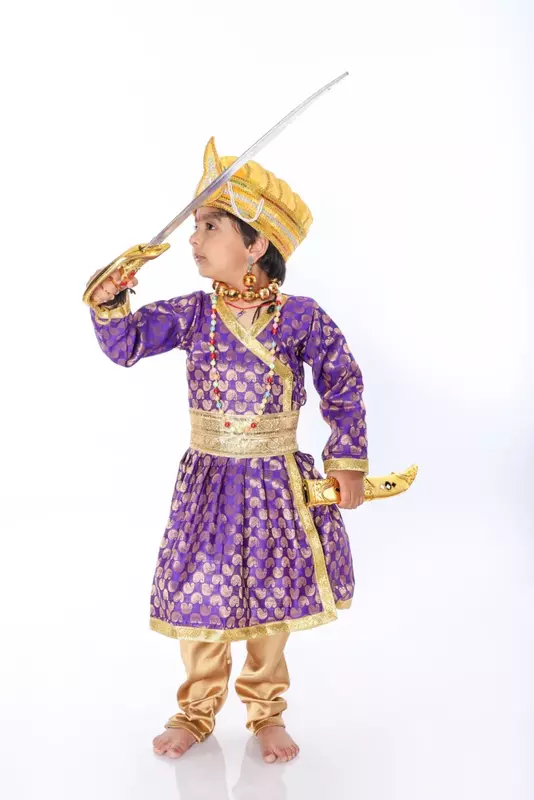 King Akbar Fancy Dress Costume For Boys