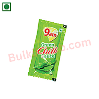 9am - Green Chilli Sauce Sachet 8gm (100u)