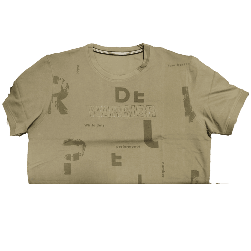 Green Printed Round Neck Tshirt