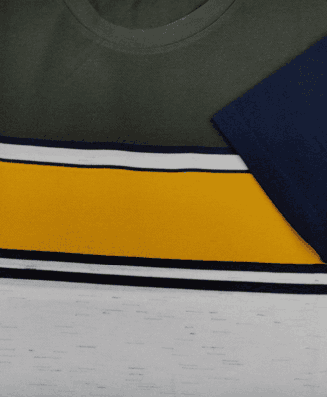 Green Stripes Round Neck Tshirt