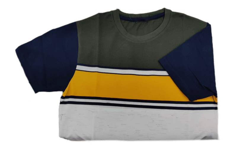 Green Stripes Round Neck Tshirt