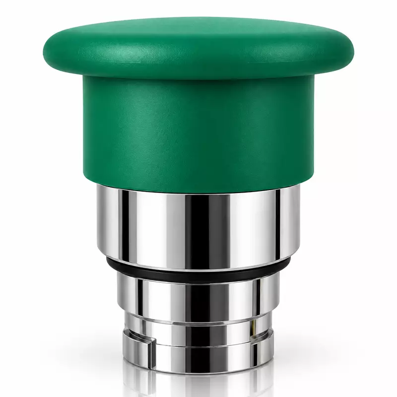 Emergency stop head spring return green φ30