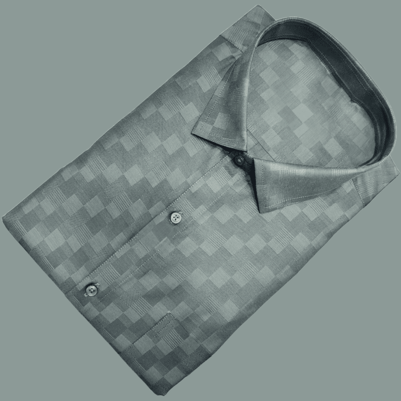 GREEN SELF DESIGN SHIRT