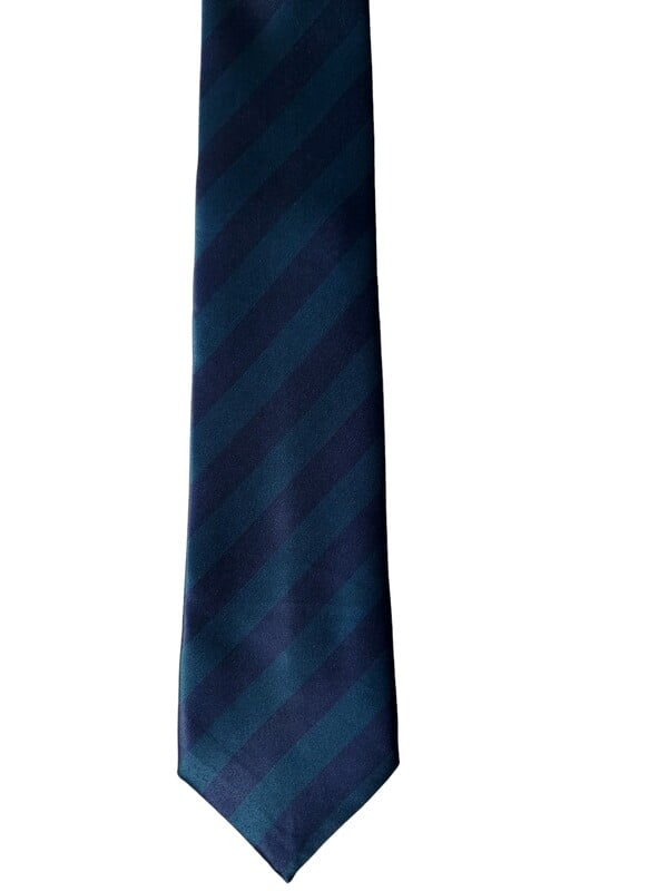 Green & Blue Striped Necktie