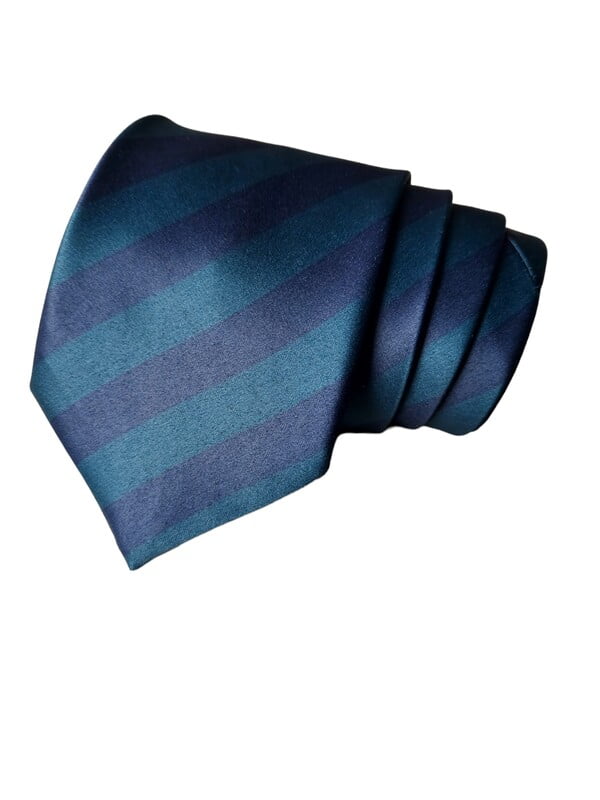 Green & Blue Striped Necktie