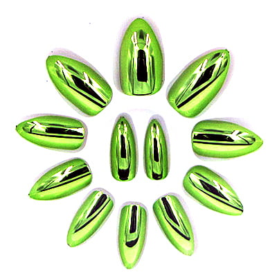 Mirror Shine Sharp Tip Flash Nails