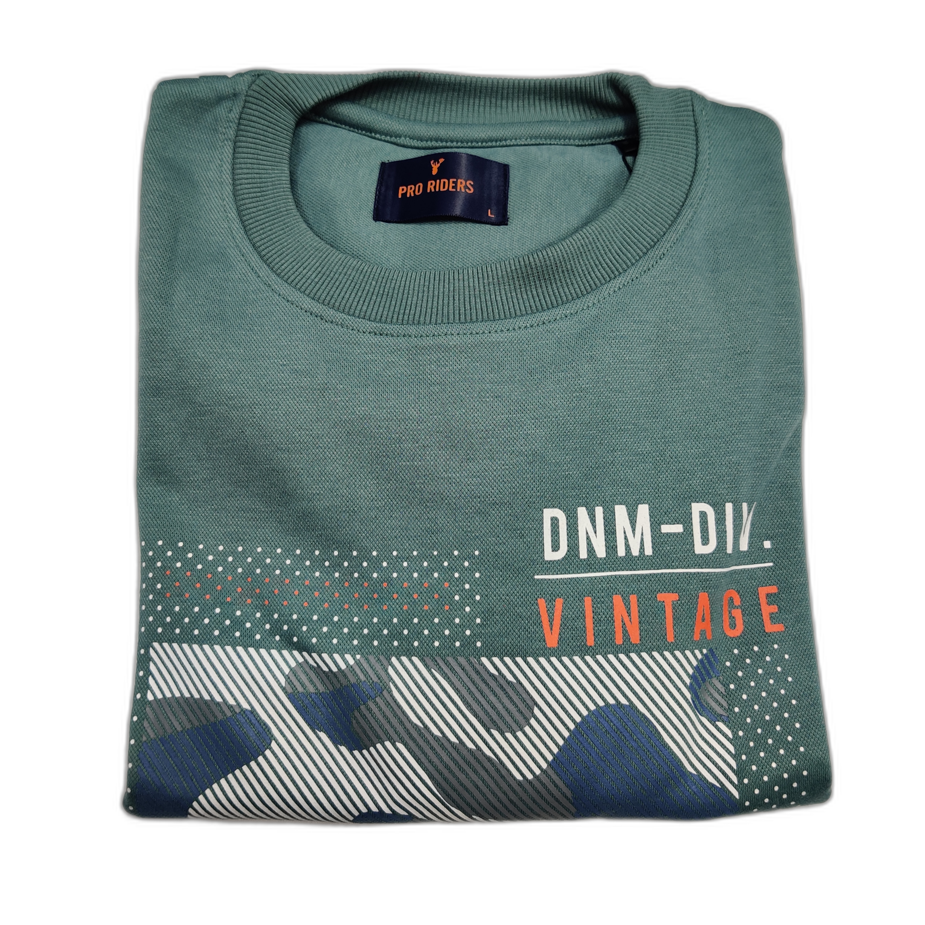 Green Printed Round Neck Tshirt