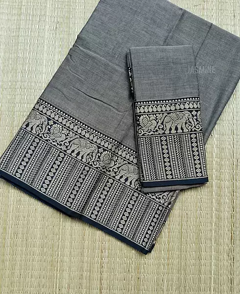 Sunitha - సునీత ( Narayanpet Dress material in Grey Colour )