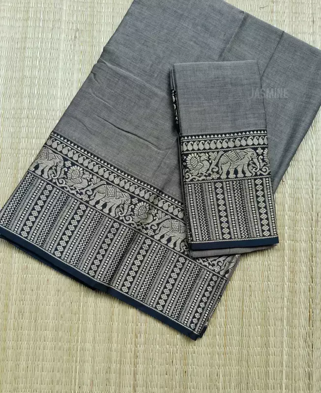 Sunitha - సునీత ( Narayanpet Dress material in Grey Colour )