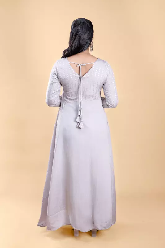 Women's Anarkali Ethnic Dress - Grey