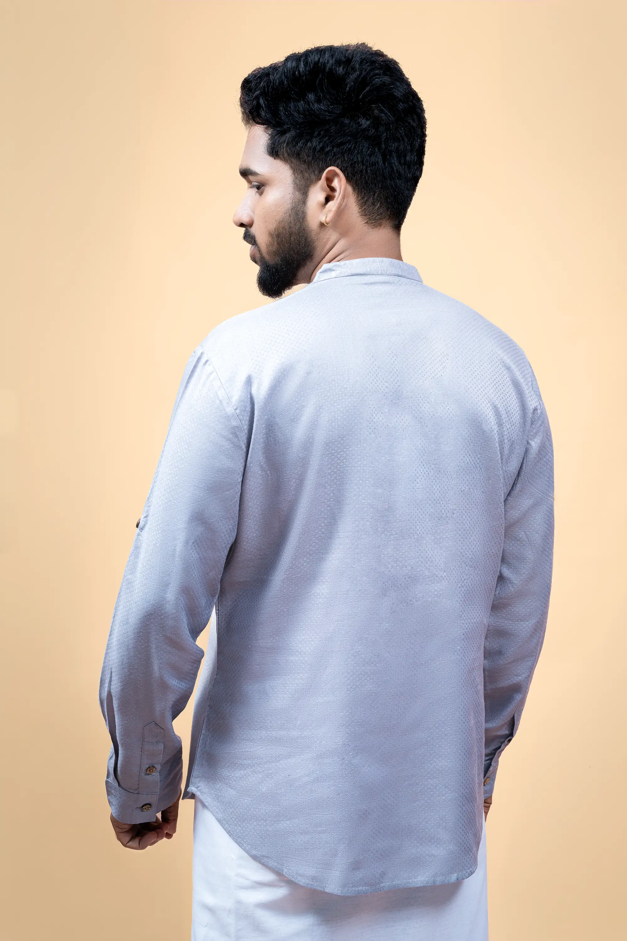 Men's Embroidered Short Kurta