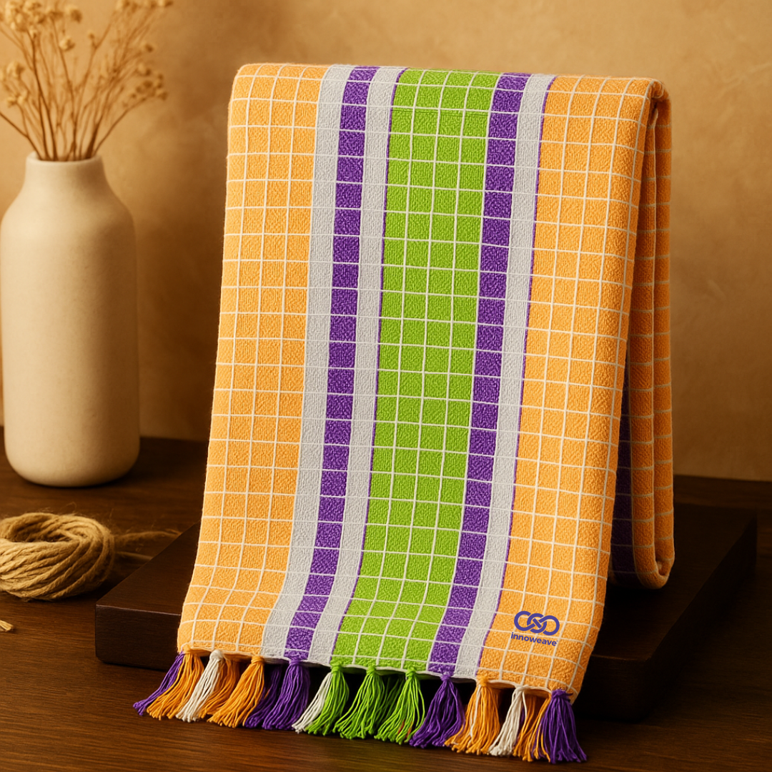 Grid Weave  Towel – Vibrant Edition (Pack of 2)