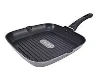 Onions Non Stick Square Grill Fry pan, Dai- 24 CM Black, 1 Pc