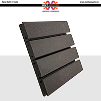 MMT Acoustix Groove Acoustic Soundproofing Foam Tiles 1x1 ft, Professional Charcoal
