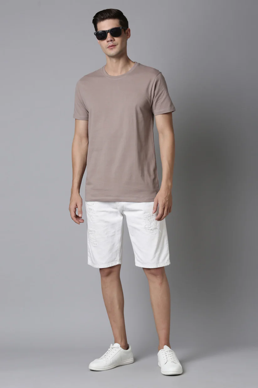 Cotton Plain Round Neck Tshirt