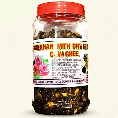 Suruchi's Rose Gulkand with Dry Fruits & Cow Ghee โ A Royal Ayurvedic Delight!- 500g
