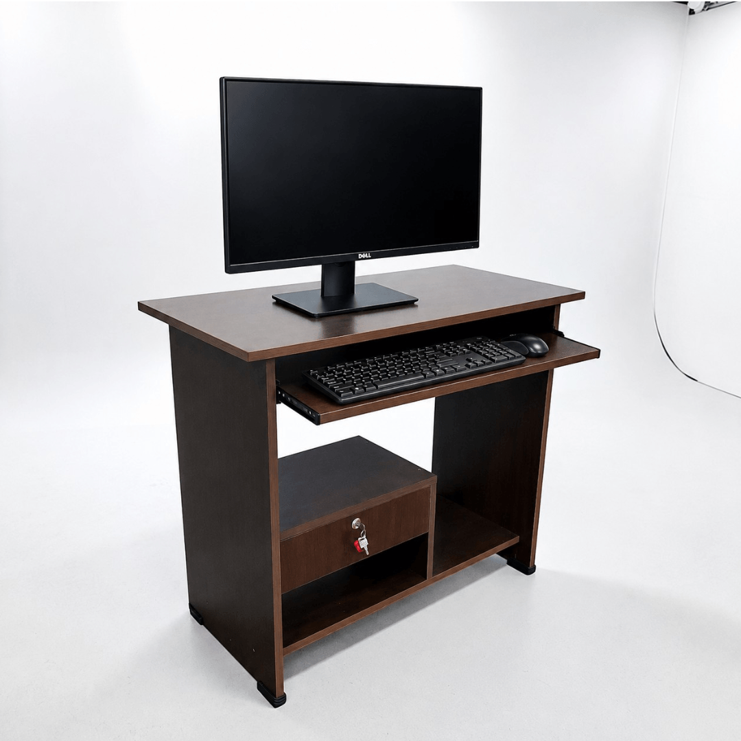 GURU CT-05 Computer Table with Drawer|36X18X30|Choco Maple||Computer/Study Table
