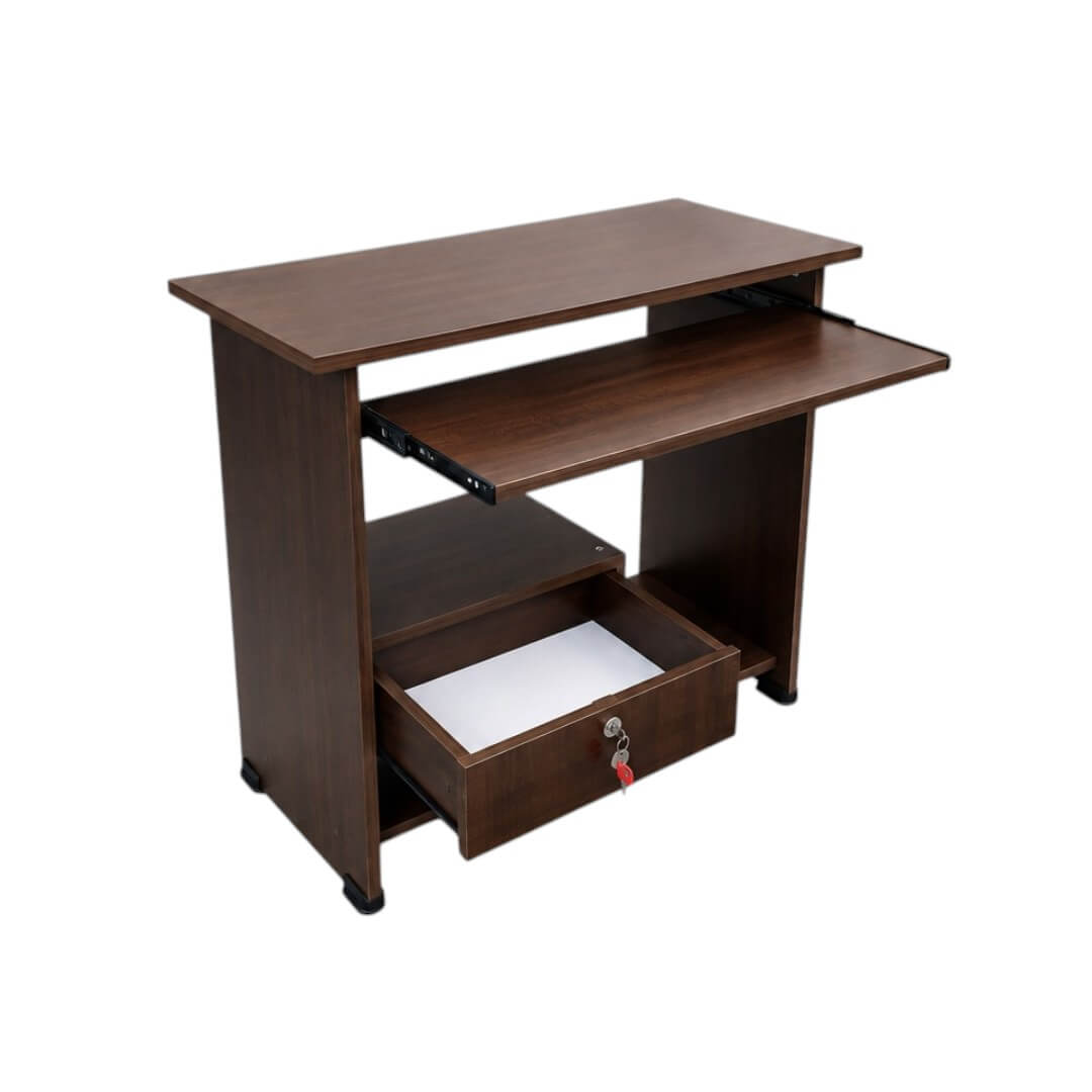 GURU CT-05 Computer Table with Drawer|36X18X30|Choco Maple||Computer/Study Table